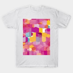 Colorful irregular overlapping graphic T-Shirt